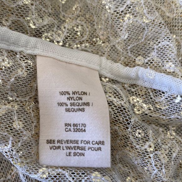 Free People Intimately gold sequin slip dress size L - Picture 10 of 11